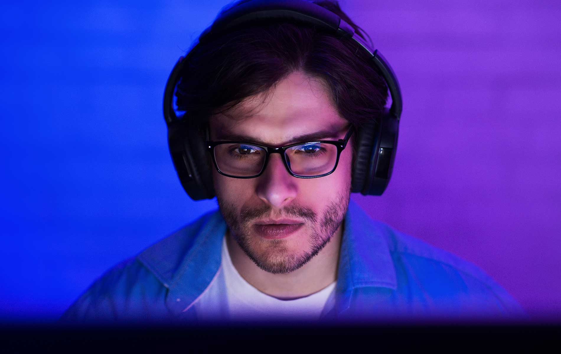 Man working on a computer 