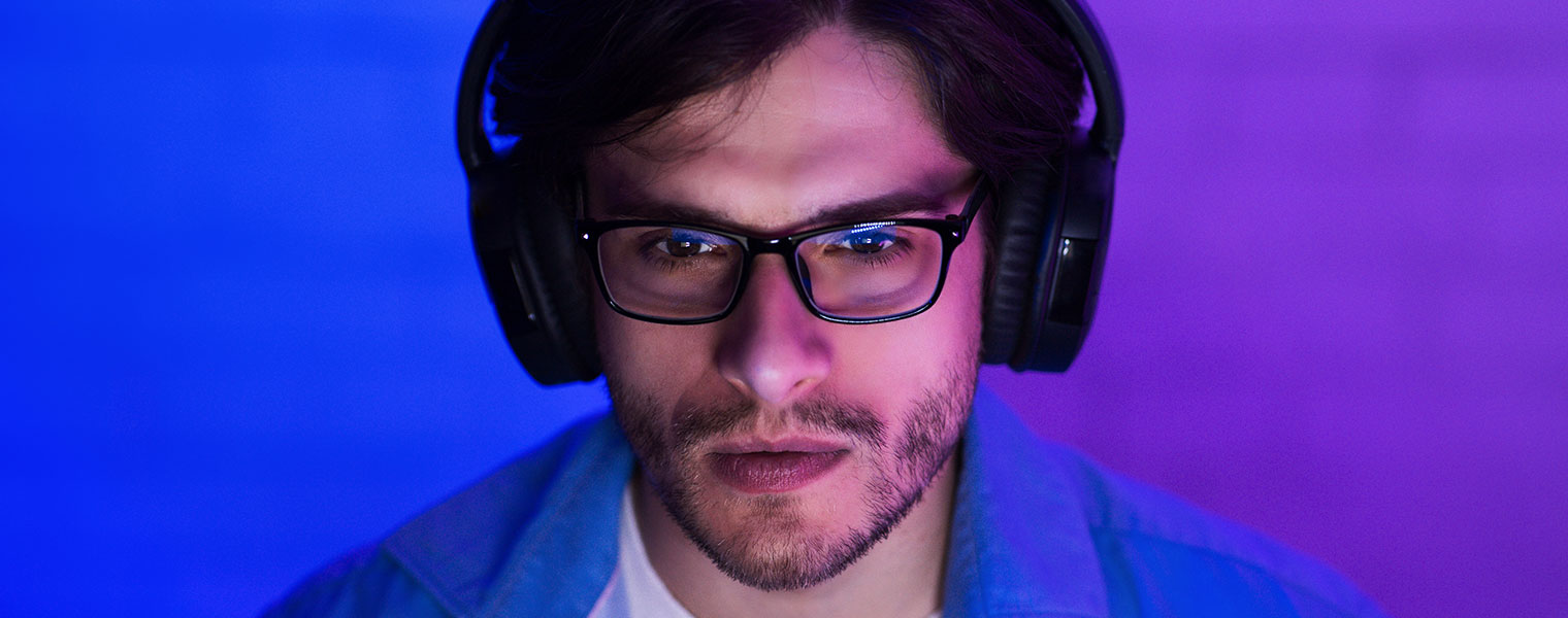 Man working on a computer