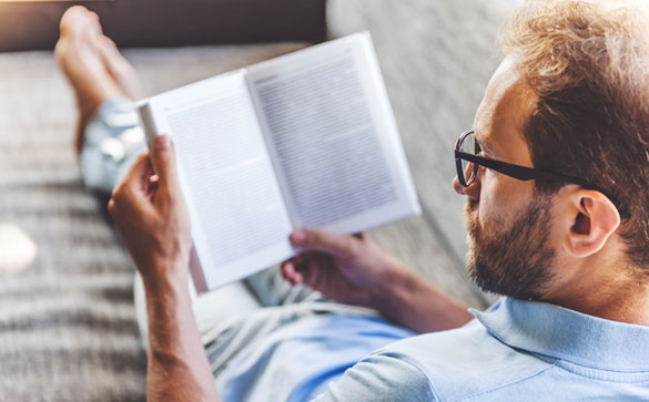 Man reading a book 