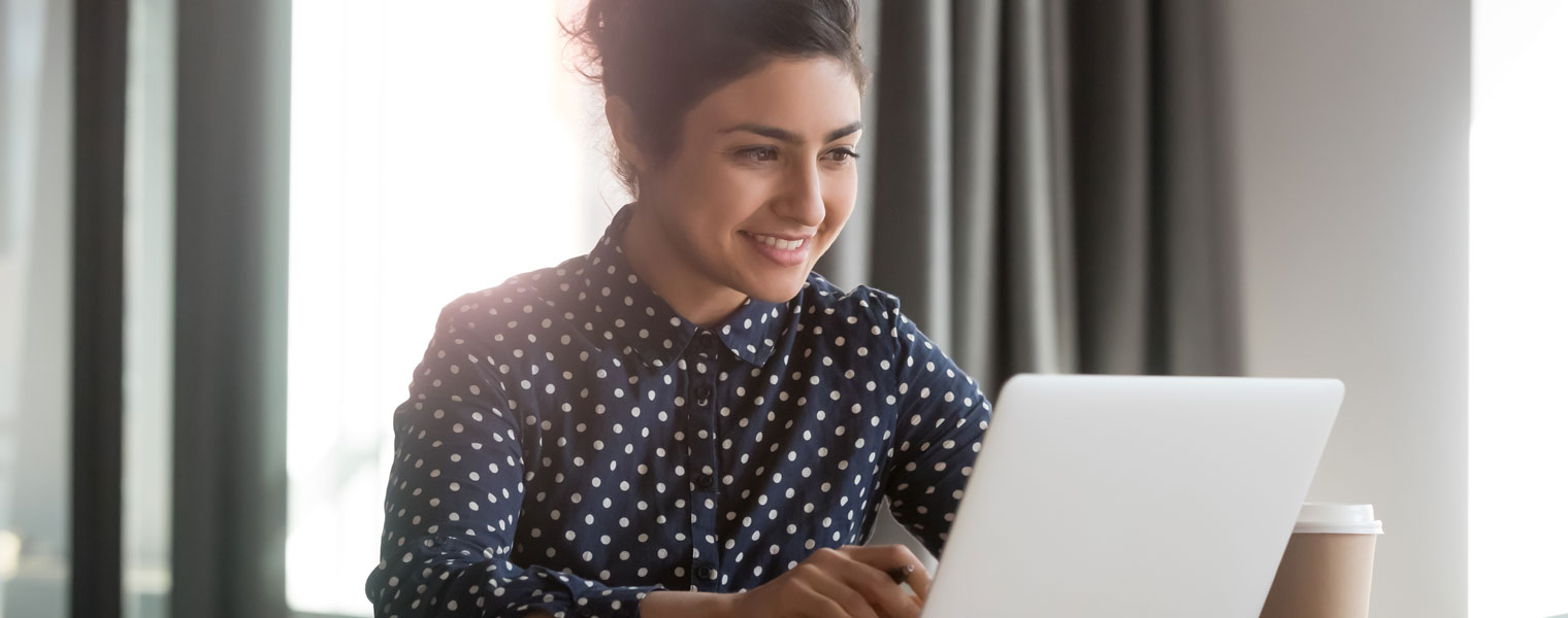 Woman using computer